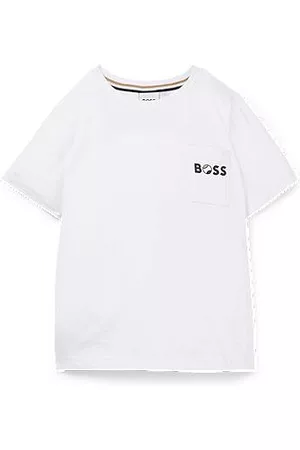 HUGO BOSS T-shirt per bambini slim fit in cotone con logo stampato