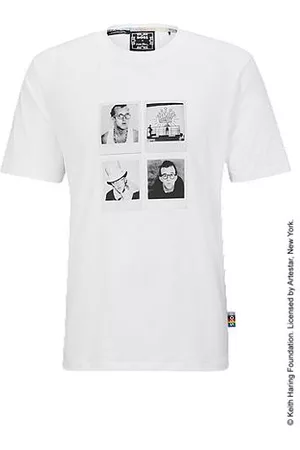 HUGO BOSS Uomo T-shirt - X Keith Haring T-shirt in cotone con stampa fotografica
