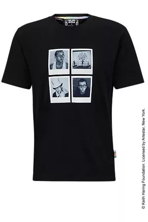 HUGO BOSS Uomo T-shirt - X Keith Haring T-shirt in cotone con stampa fotografica