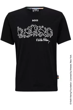 HUGO BOSS Uomo T-shirt - X Keith Haring T-shirt in cotone con speciale grafica con logo