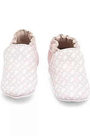 HUGO BOSS Pantofole per neonati in pelle con stampa del monogramma in confezione regalo
