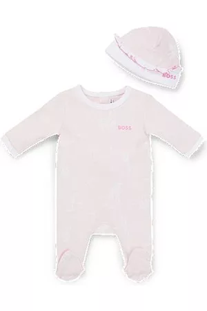HUGO BOSS Neonati Pagliaccetti - Set con pagliaccetto e cappello per neonati in confezione regalo