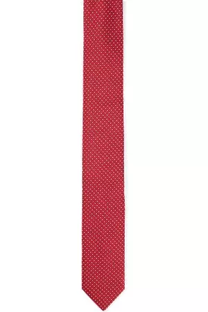 HUGO BOSS Uomo Papillon - Cravatta in pura seta con motivo a intreccio jacquard
