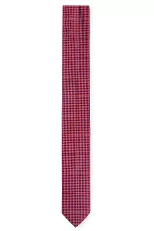 HUGO BOSS Uomo Papillon - Cravatta in seta jacquard con micromotivo