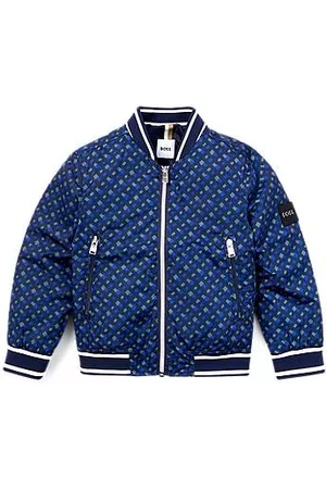 HUGO BOSS Bambino Piumini - Bomber per bambini con stampa del monogramma all-over