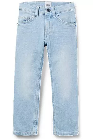 HUGO BOSS Bambino Jeans - Jeans regular fit per bambini in denim elasticizzato blu