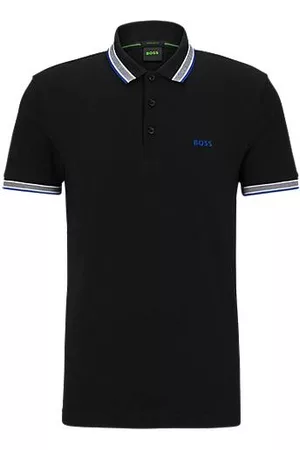 HUGO BOSS Uomo Polo - Polo in cotone biologico con logo