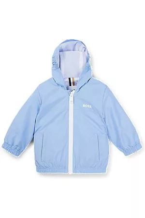 HUGO BOSS Bambino Giacche a vento - Giacca a vento per bambini in tessuto idrorepellente con cappuccio