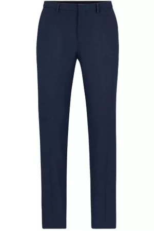 HUGO BOSS Uomo Pantaloni eleganti super skinny - Pantaloni extra slim fit in tessuto elasticizzato ad alte prestazioni a motivi