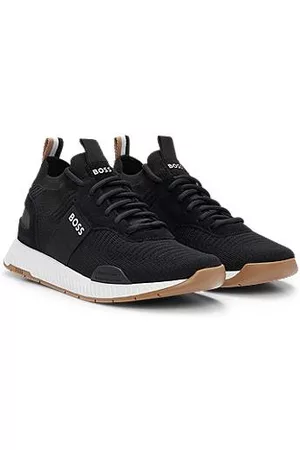 HUGO BOSS Uomo Sneakers a calza - Sock sneakers in maglia lavorata con logo