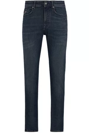 HUGO BOSS Uomo Jeans affusolati - Jeans in denim super stretch con fit affusolato e finitura grey-cast