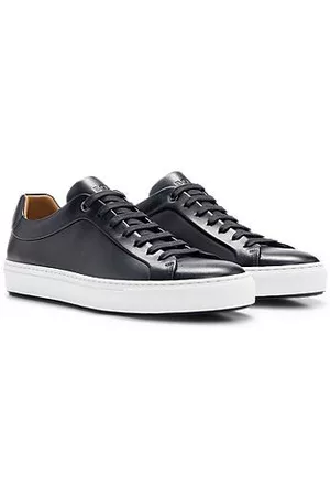 HUGO BOSS Uomo Scarpe stringate e mocassini - Sneakers stringate in pelle con loghi tono su tono