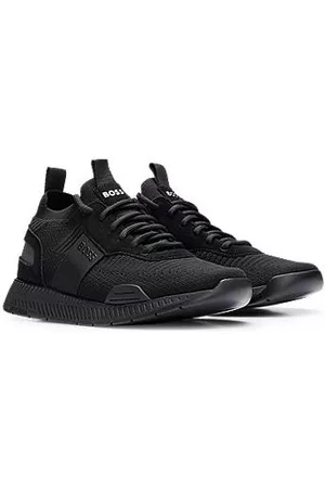 HUGO BOSS Uomo Sneakers a calza - Sock sneakers in maglia lavorata con logo