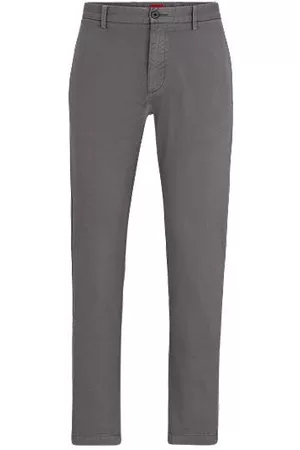 HUGO BOSS Uomo Pantaloni chinos - Pantaloni slim fit in gabardine di cotone elasticizzato
