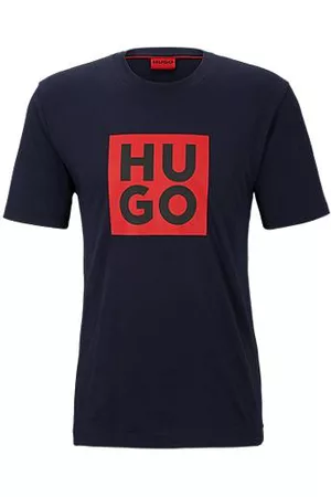 HUGO BOSS Uomo T-shirt con logo - T-shirt in cotone biologico con logo stampato
