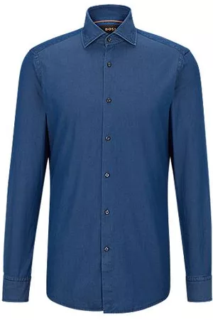 HUGO BOSS Uomo Camicie denim - Camicia slim fit in denim di cotone