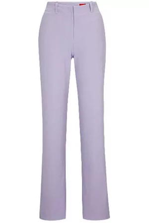 HUGO BOSS Donna Pantaloni eleganti - Pantaloni regular fit a vita alta con gamba larga