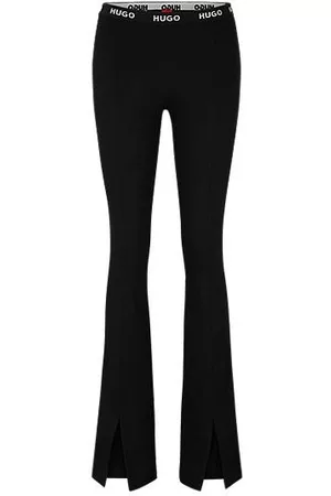 HUGO BOSS Donna Pantaloni - Pantaloni slim fit in tessuto elasticizzato con spacchi sugli orli