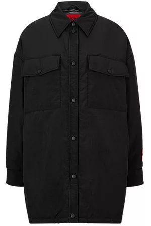 HUGO BOSS Donna Giacche - Sovracamicia relaxed fit con etichetta con logo rossa