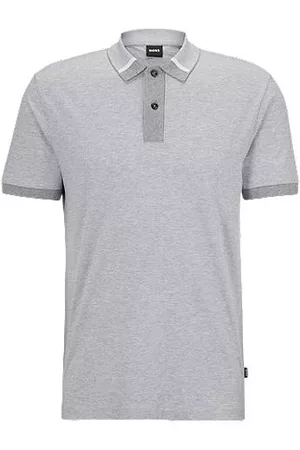 HUGO BOSS Uomo Polo - Polo regular fit con micromotivo bicolore