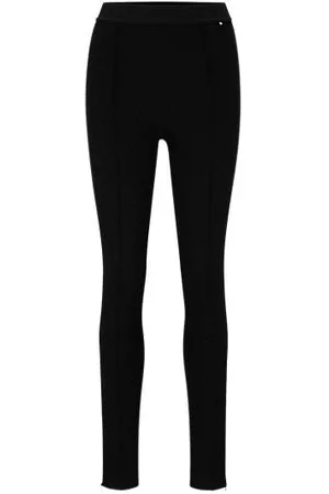 HUGO BOSS Donna Leggings & Treggings - Pantaloni extra slim fit in tessuto super elasticizzato con monogrammi jacquard