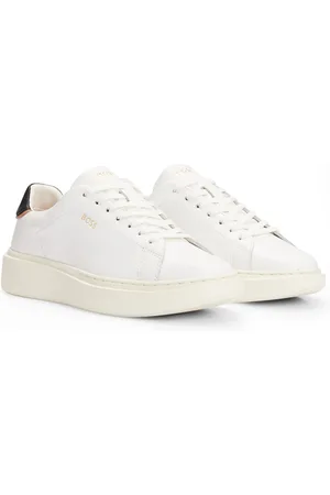 HUGO BOSS Sneakers stringate in pelle con loghi