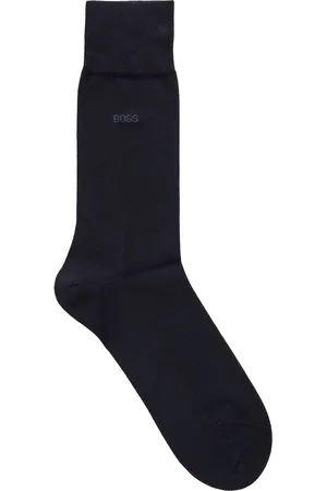 HUGO BOSS Calze ad altezza regolare in cotone egiziano mercerizzato con logo
