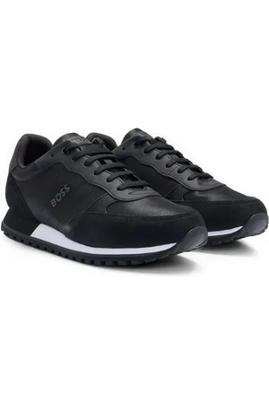 HUGO BOSS Sneakers stile runner con rifiniture in similpelle