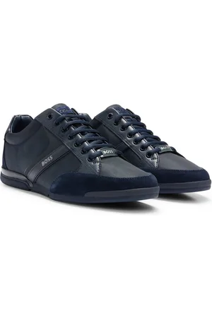 HUGO BOSS Sneakers in materiali misti con pelle scamosciata e similpelle