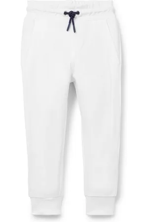 HUGO BOSS Pantaloni della tuta per bambini con fondo gamba elastico e targhetta con logo sulla parte posteriore