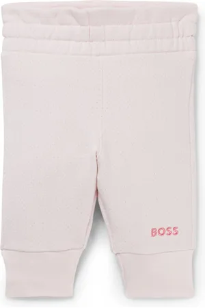 HUGO BOSS Pantaloni della tuta per neonati in misto cotone con logo ricamato