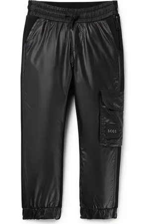 HUGO BOSS Pantaloni della tuta per bambini in misto cotone con tasca cargo brandizzata