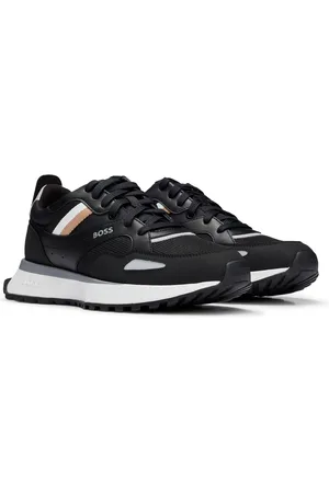 HUGO BOSS Sneakers stile runner con suola in gomma EVA