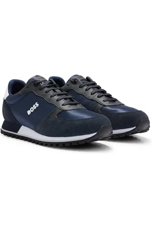 HUGO BOSS Sneakers stile runner con rifiniture in similpelle