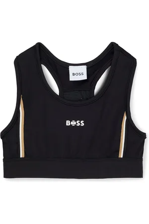 HUGO BOSS Reggiseno sportivo da bambina con logo e righe tipiche del marchio