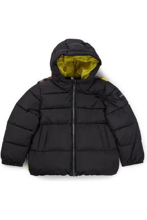 HUGO BOSS Giubbotto con cappuccio per bambini con parte posteriore in sherpa camouflage