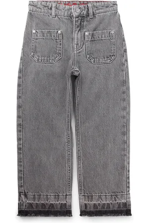HUGO BOSS Jeans relaxed fit per bambini in denim di cotone grigio