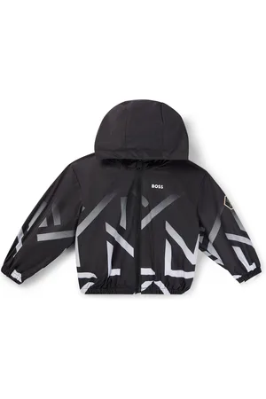 HUGO BOSS Giacca a vento per bambini con cappuccio e grafica dégradé