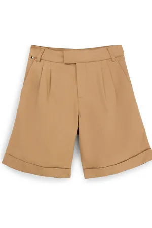 HUGO BOSS Bermuda per bambini con fit morbido in twill di misto cotone