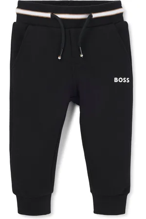 HUGO BOSS Pantaloni della tuta per bambini in misto cotone con logo stampato