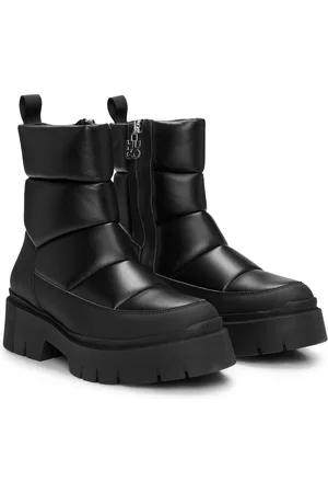 HUGO BOSS Stivali in similpelle con effetto trapuntato