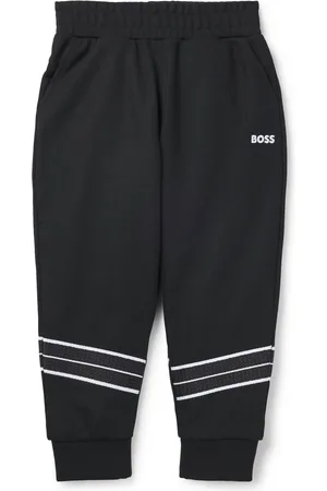 HUGO BOSS Pantaloni della tuta per bambini con fit affusolato e rifiniture a spina di pesce