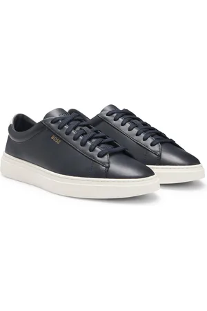 HUGO BOSS Sneakers stringate in pelle lucida con logo