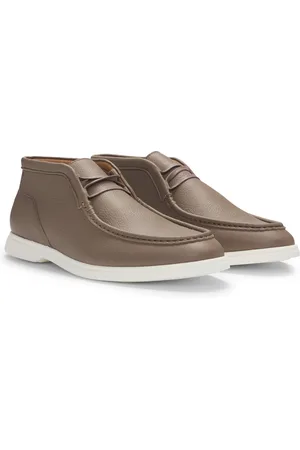 HUGO BOSS Desert boot in pelle martellata con mascherina e vaschetta