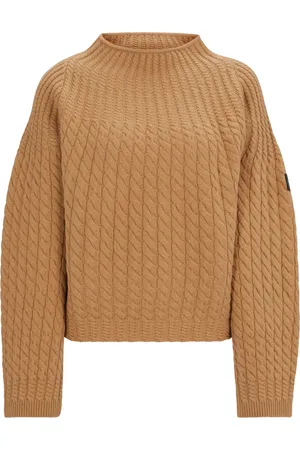 HUGO BOSS Maglione corto da equitazione in lana e cashmere