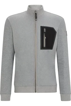 HUGO BOSS Cardigan secondo strato da equitazione con tasca con zip sul petto