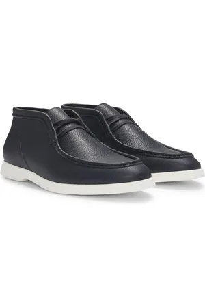 HUGO BOSS Desert boot in pelle martellata con mascherina e vaschetta