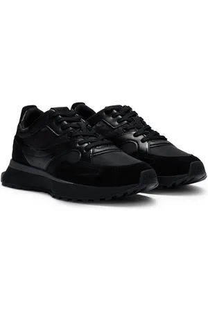 HUGO BOSS Sneakers in materiali misti con mesh e pelle