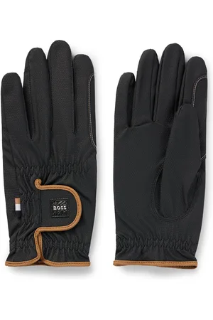 HUGO BOSS Guanti da equitazione in similpelle
