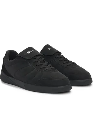 HUGO BOSS Sneakers effetto nabuk con linguetta ripiegabile